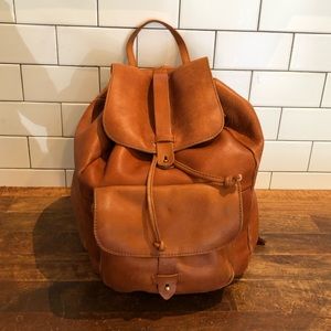 Madewell Brown Backpack Real Genuine Leather